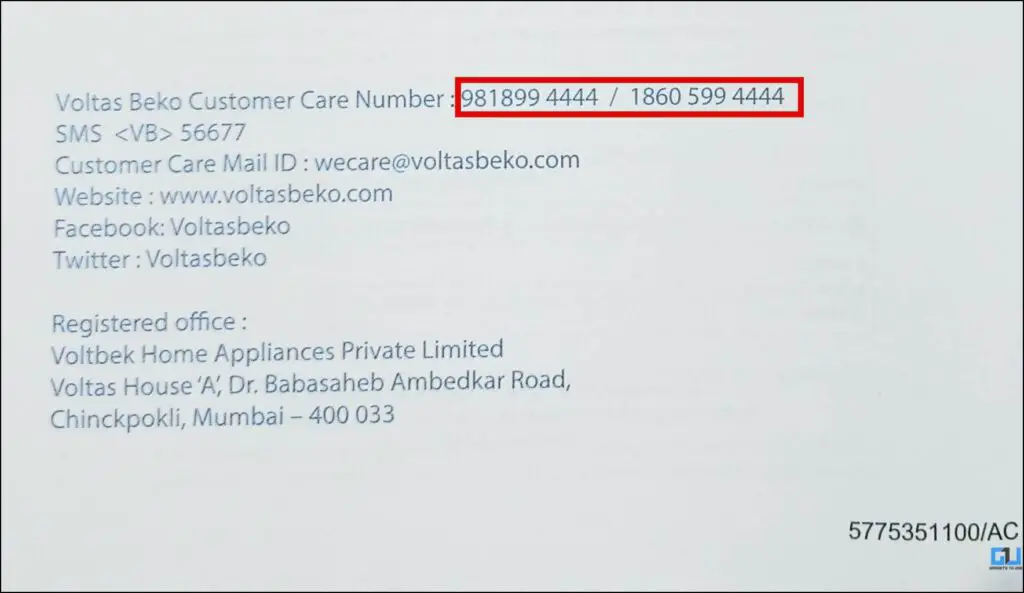 Real Customer Care Number