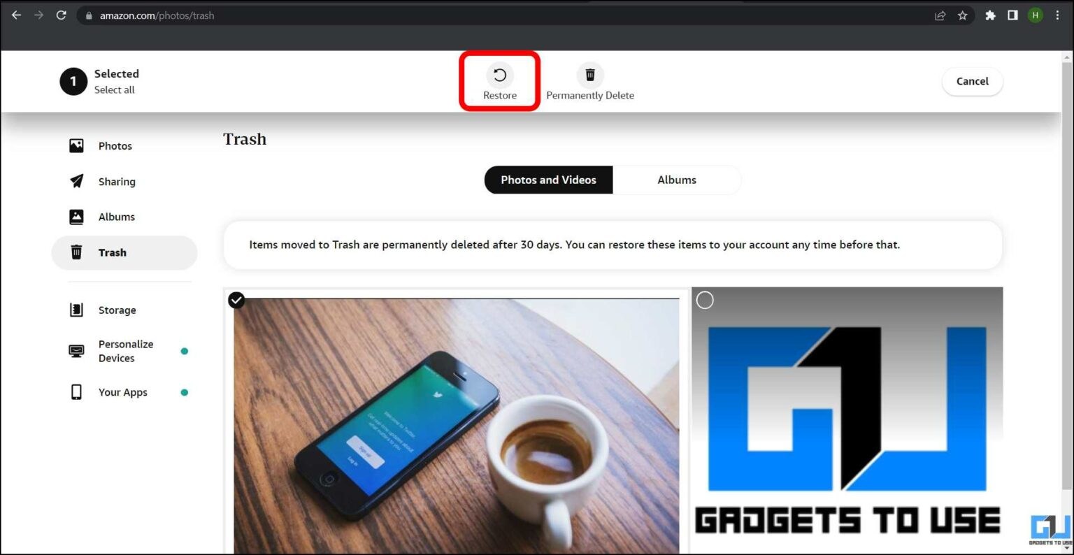 3 Ways to Delete and Recover Photos, Videos From Amazon Cloud Gadgets