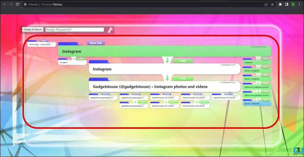 Instagram Links History Computer