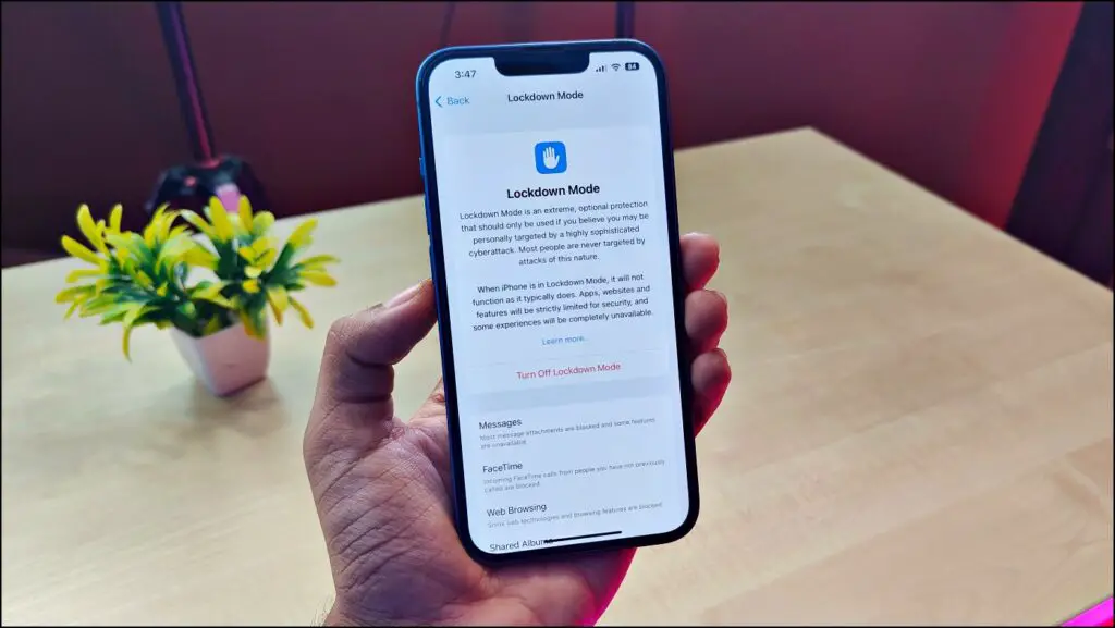 iPhone Lockdown Mode on iOS 16