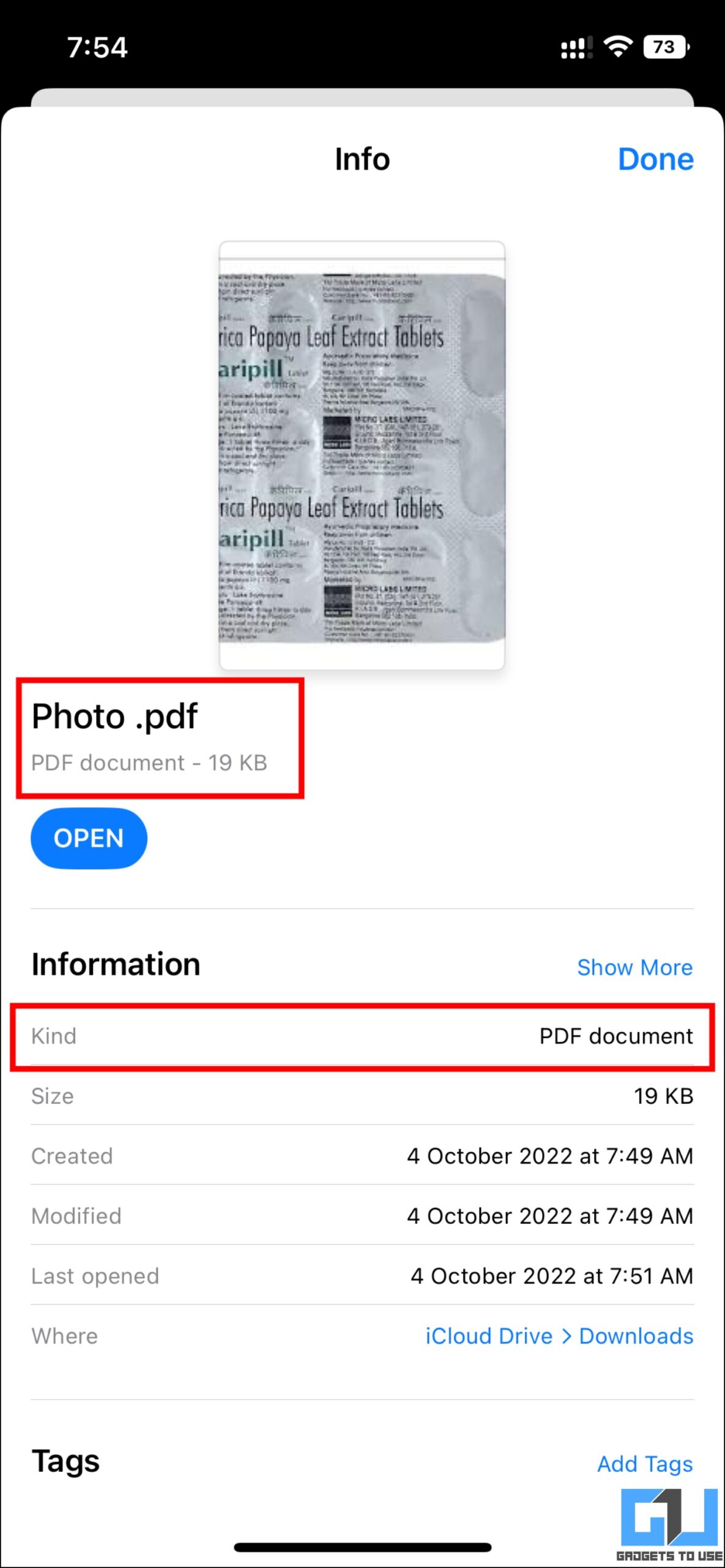 convert photo to PDF on iPhone