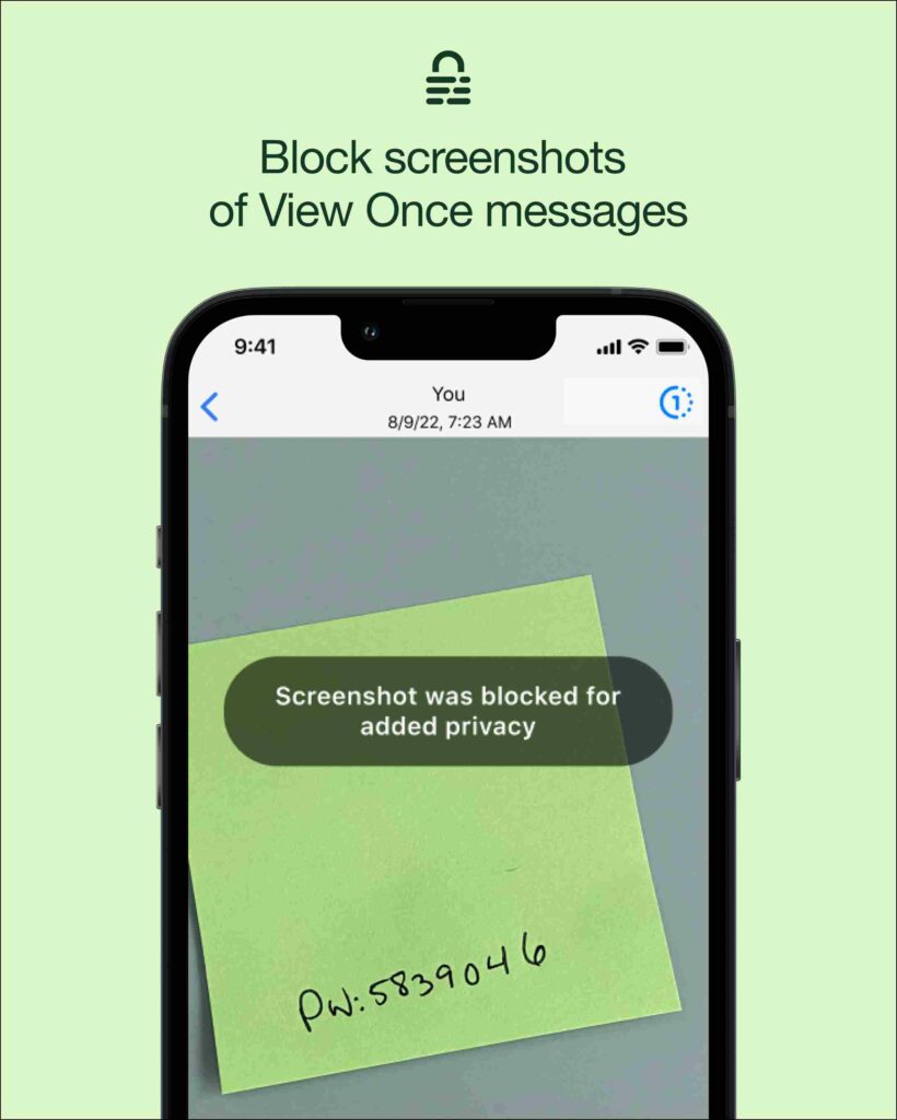 screenshot WhatsApp view once messages