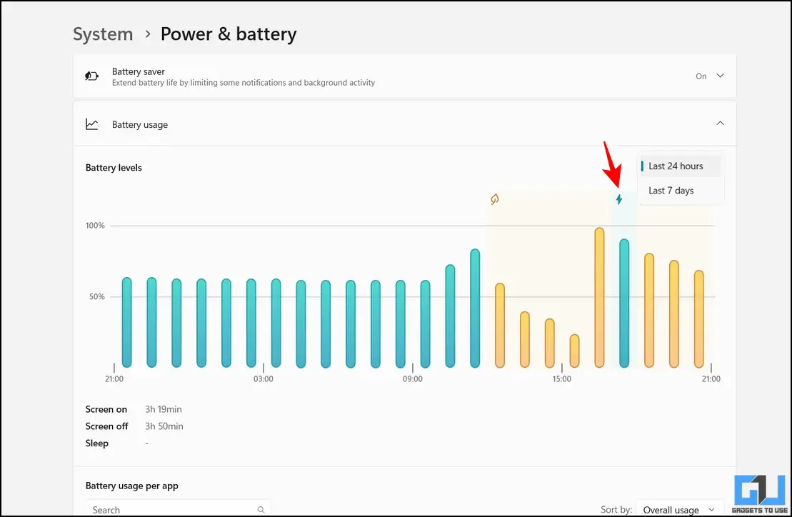 Check Charging History on Windows