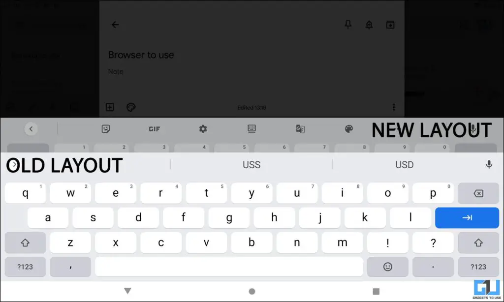 New Gboard layout