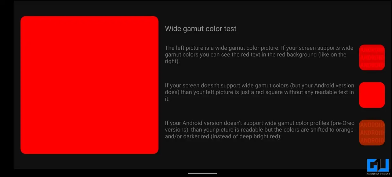 Check Wide Color Display