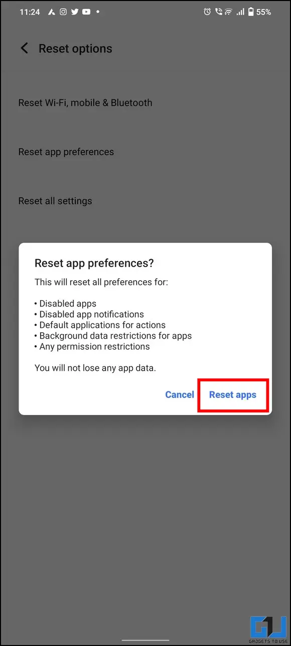 reset network setting to Fix Call Switching Issue