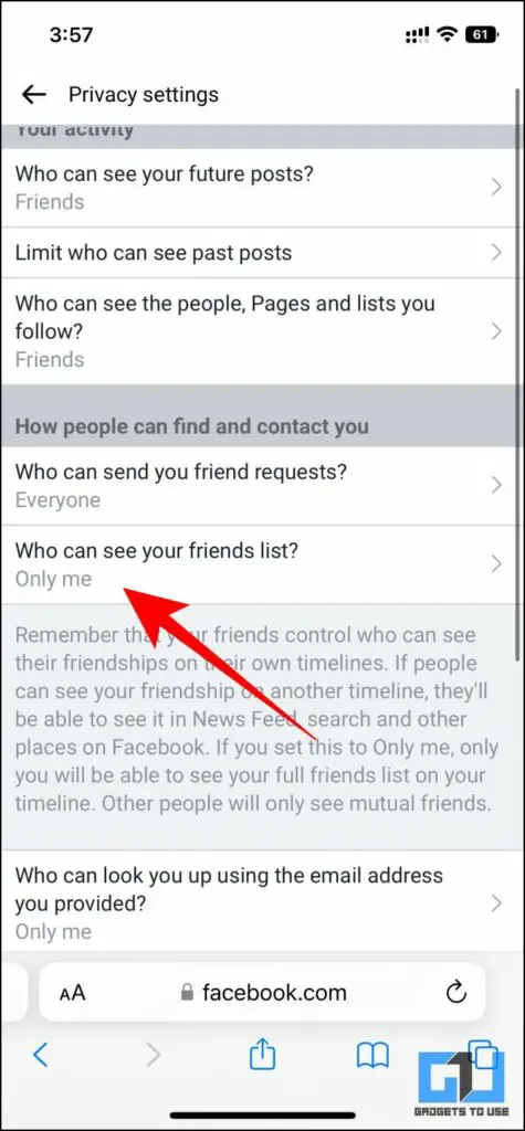 Hide Facebook Friend List