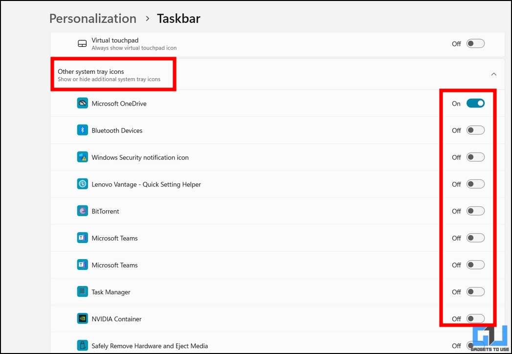 Windows 11 Taskbar