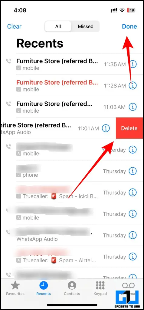 stop whatsapp calls in iphone log