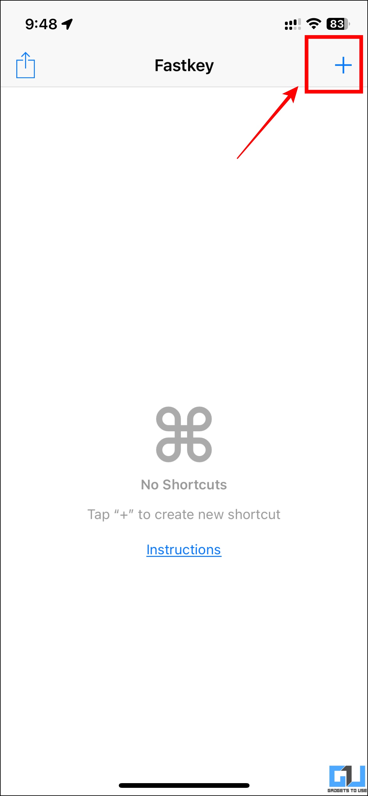 02.2 Icon to add shortcut