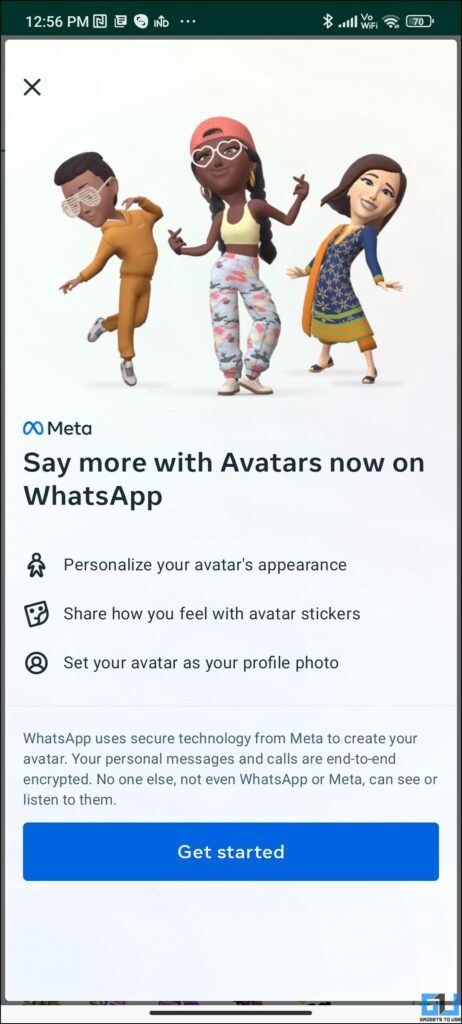WhatsApp avatars