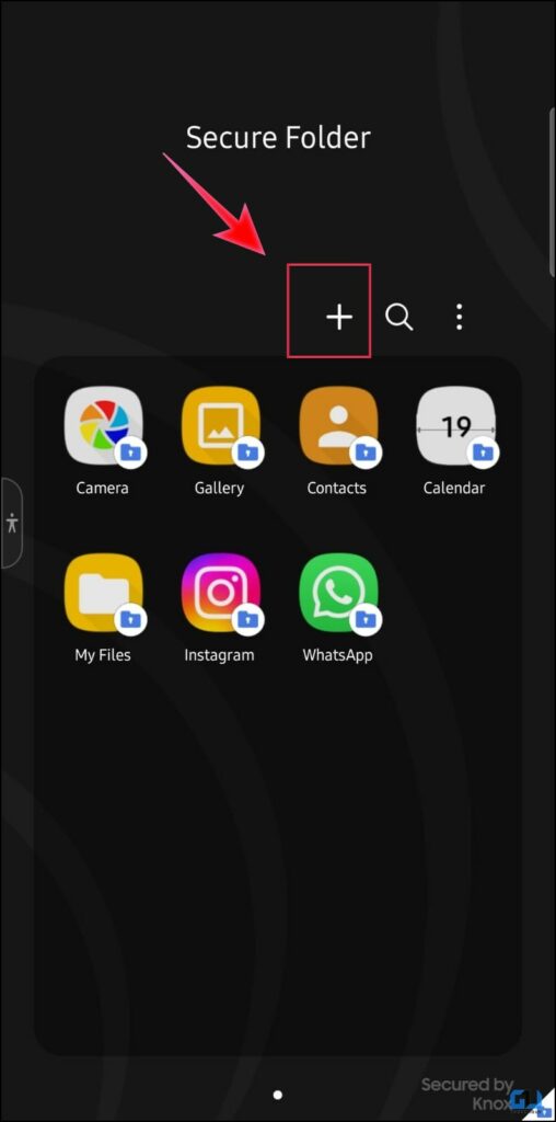 Hide apps on Samsung form Secure folder