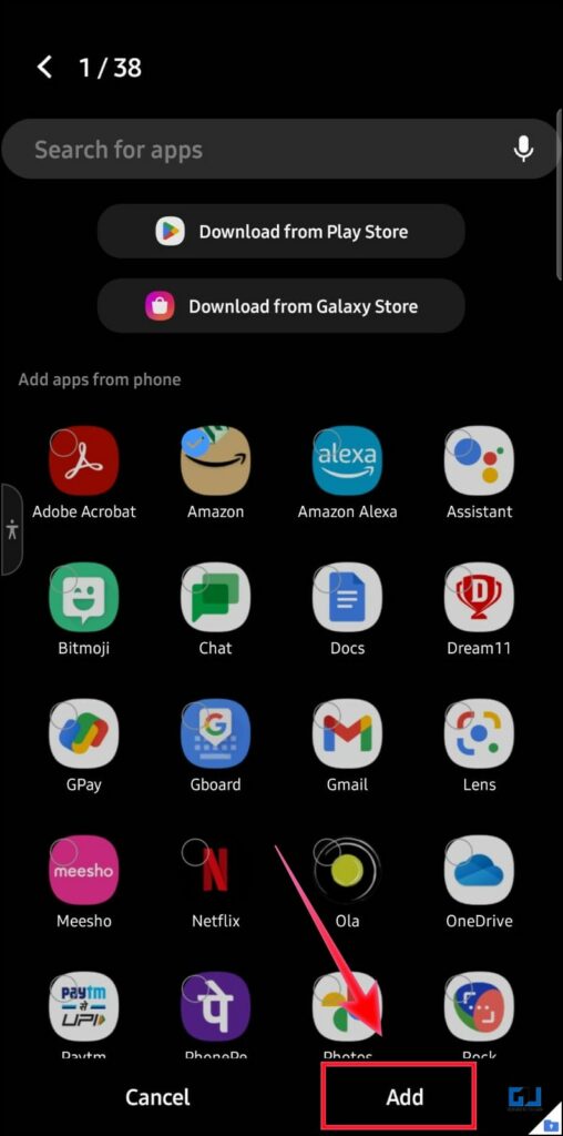 Hide apps on Samsung