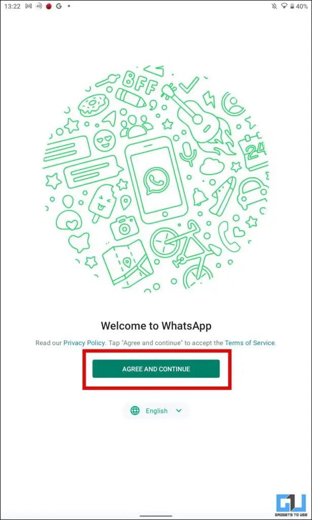 usar WhatsApp en la tableta