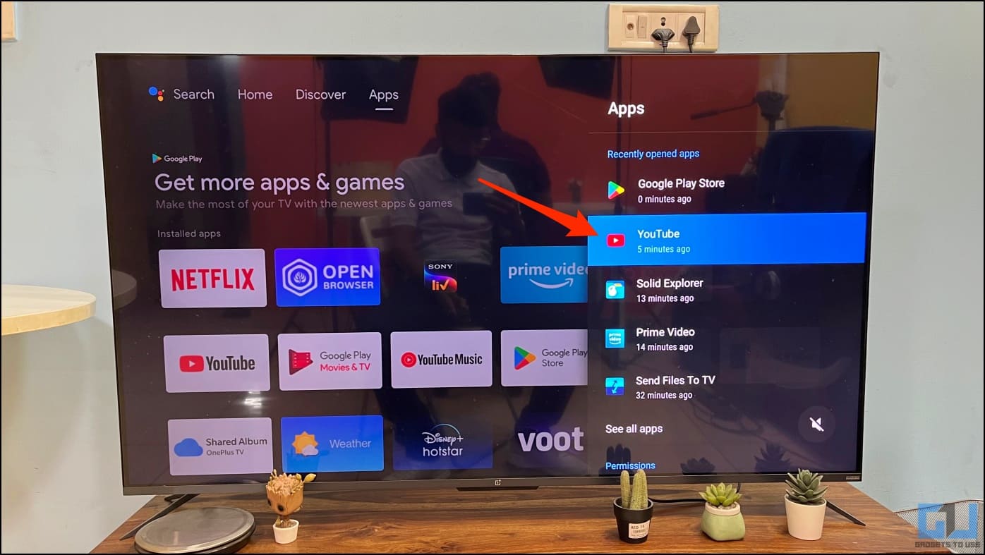 Uninstall YouTube TV update to remove shorts