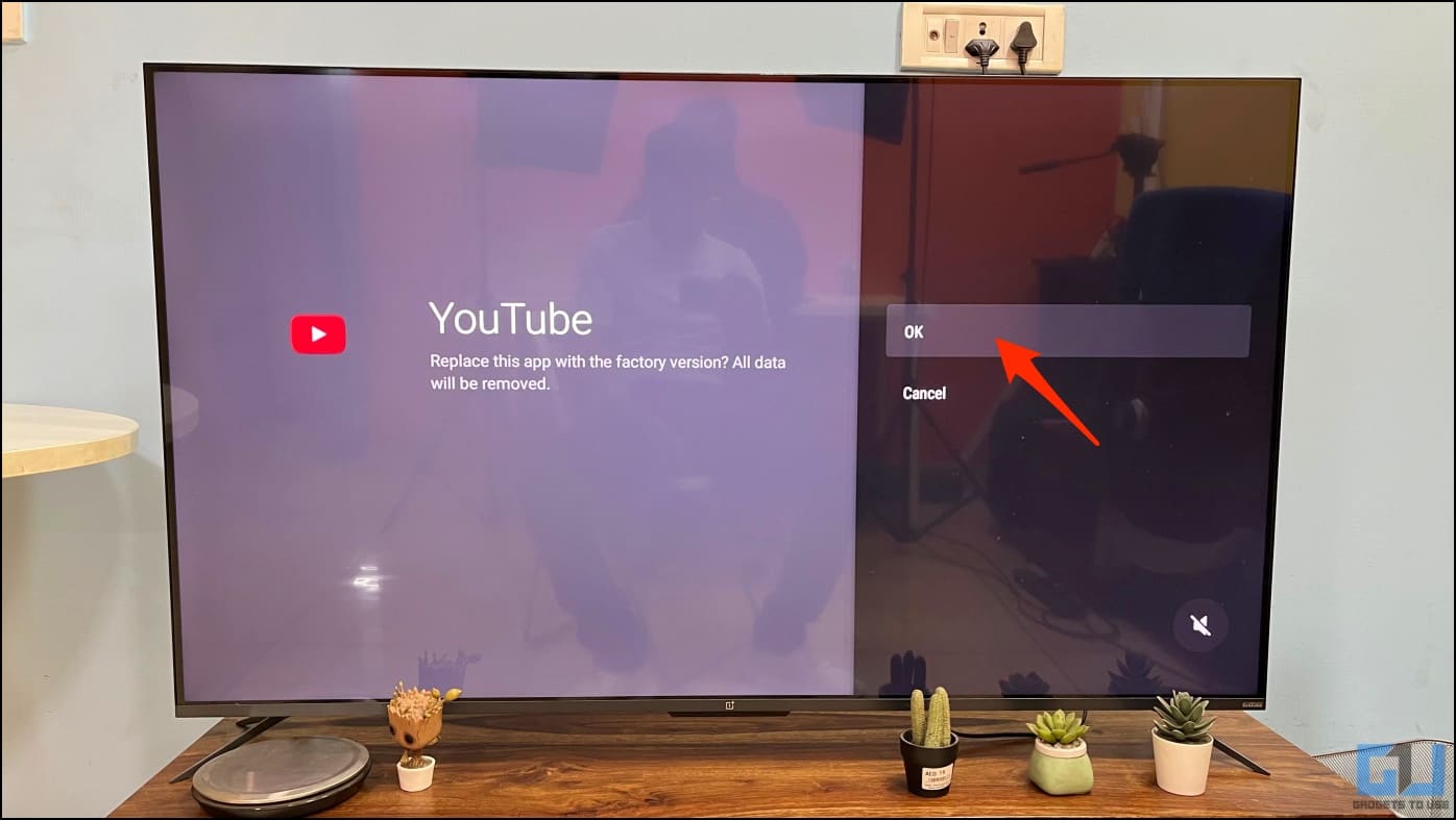 Uninstall YouTube TV update to remove shorts