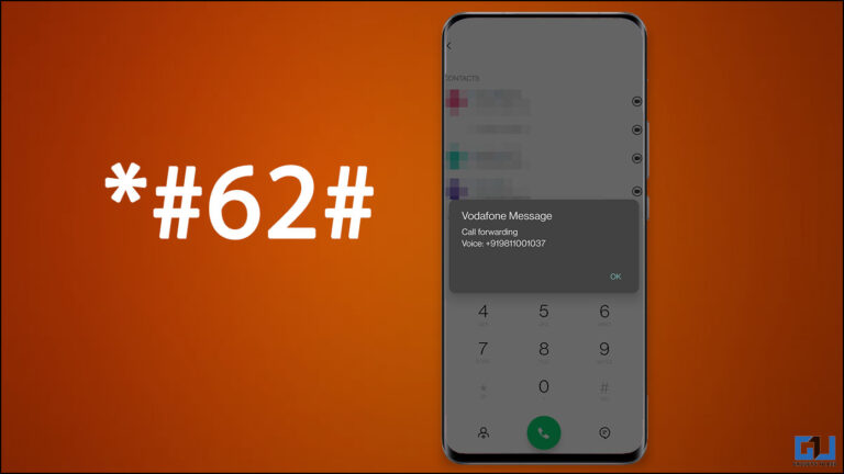 *# 62 shows call forwarding