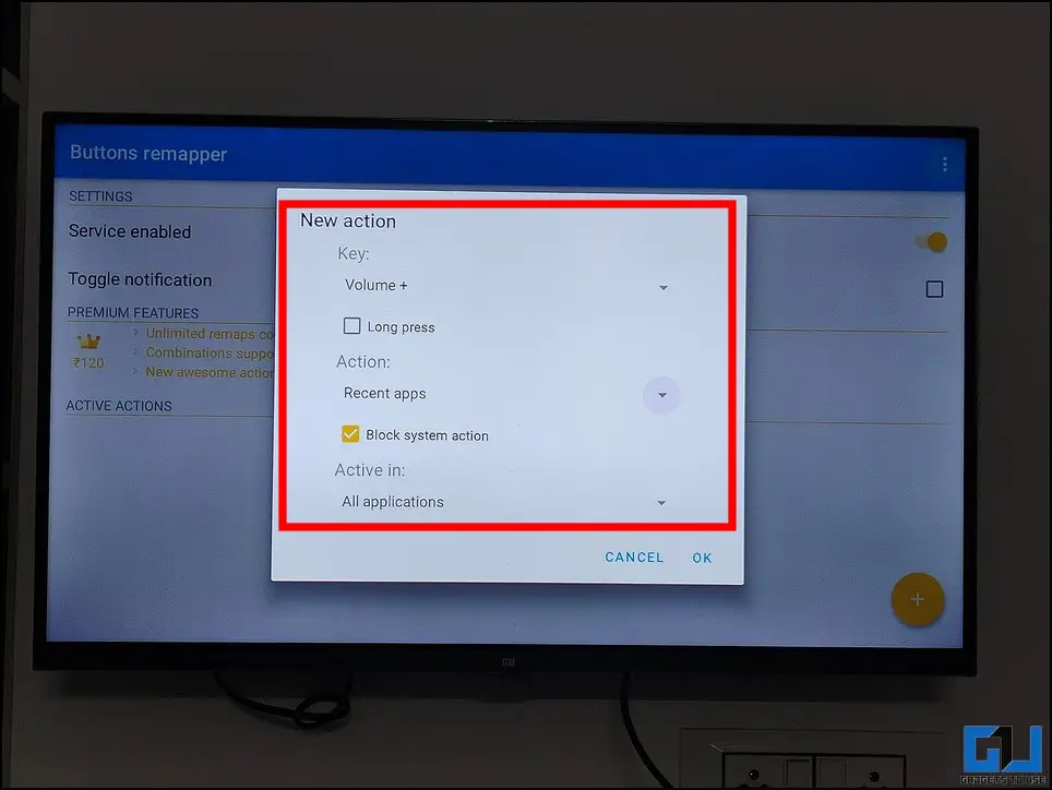 Remap Android TV Power Volume Button