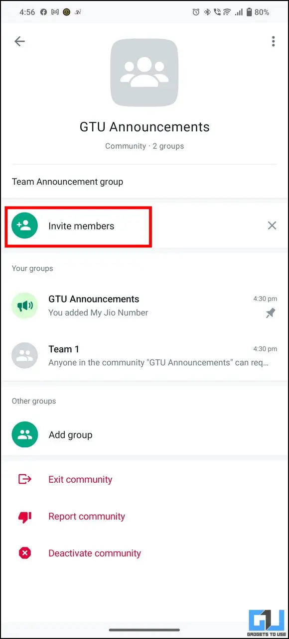 Invitar personas a las comunidades de WhatsApp