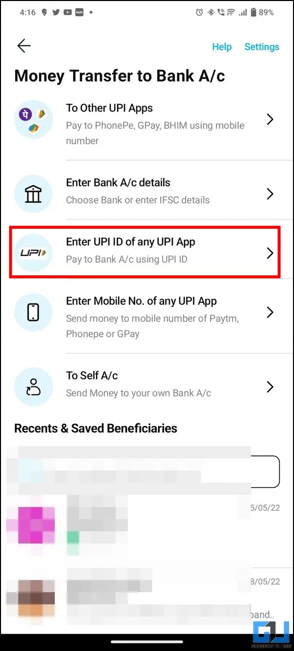 Paytm to UPI Apps