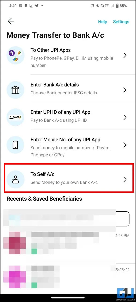 Paytm to UPI Apps