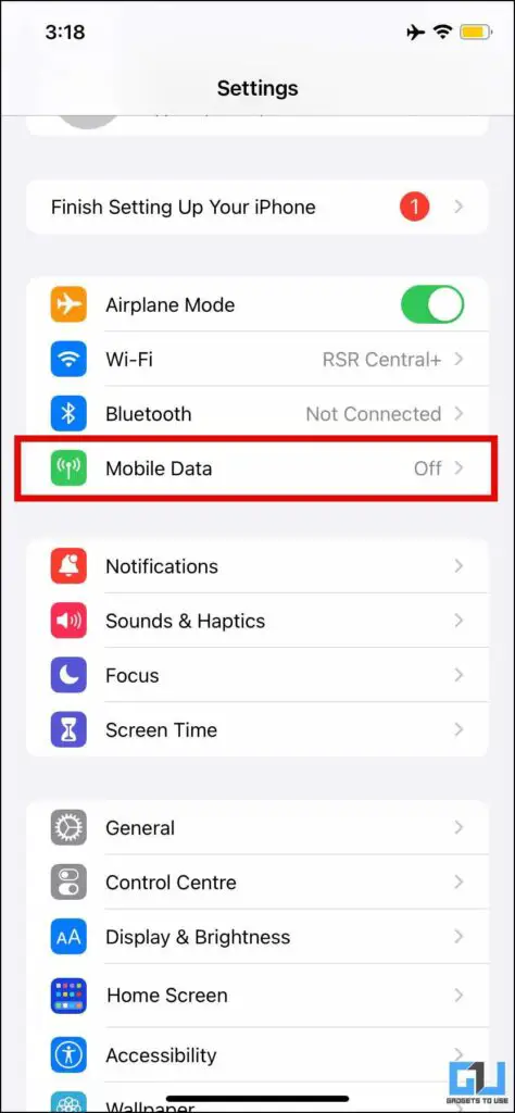 disable low data mode on iphone