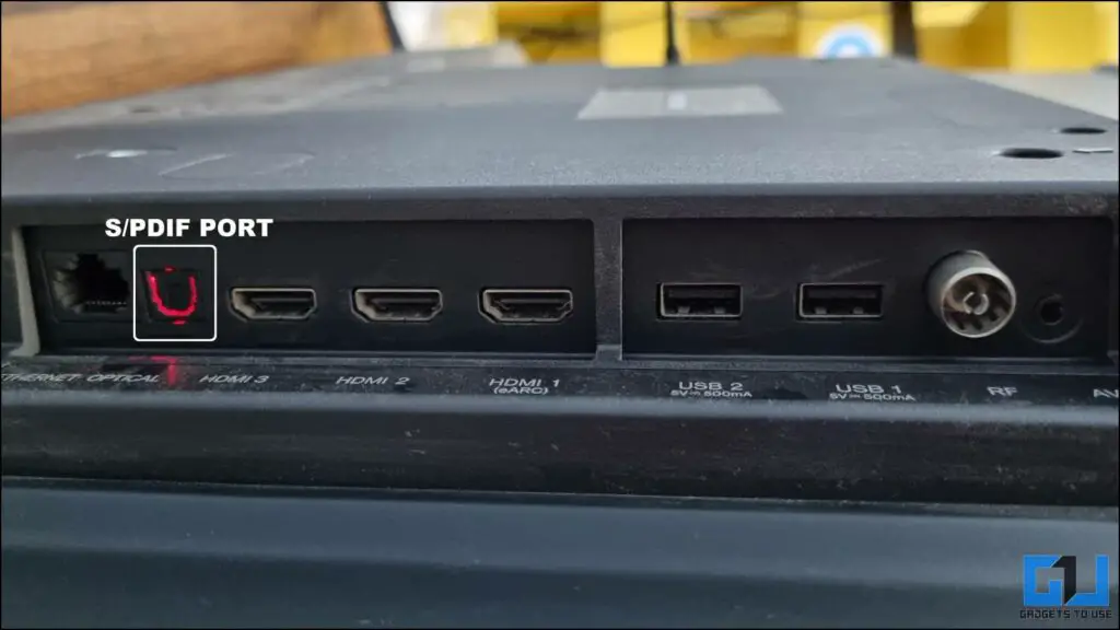 S/PDIF Port on a TV