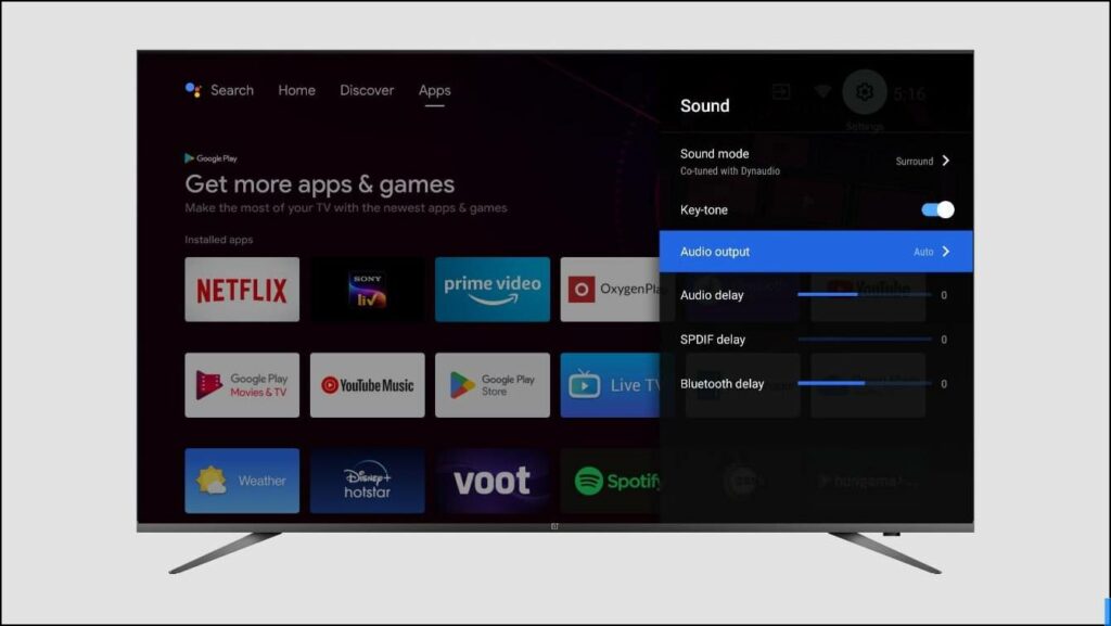 Sound Setting on Android TV