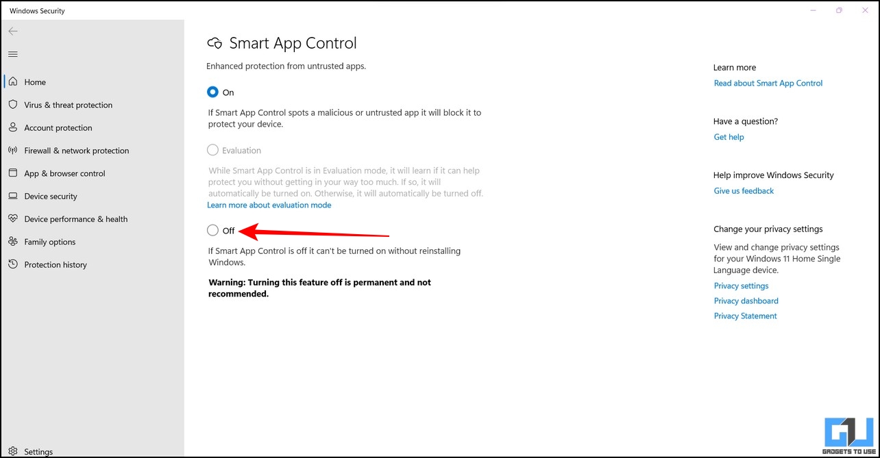 Windows Smart App Control