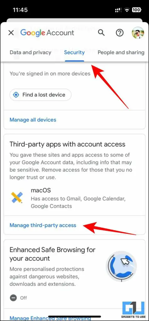 remove recent apps from google