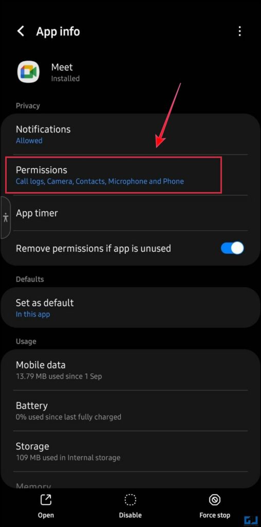 Fix unable to use Google meet camera