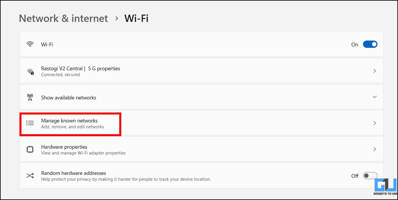 Remove Saved Wi-Fi Network on Windows