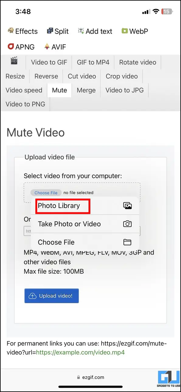 Remove Video Sound on iPhone Online