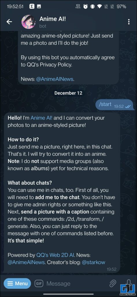 Create Anime Avatar