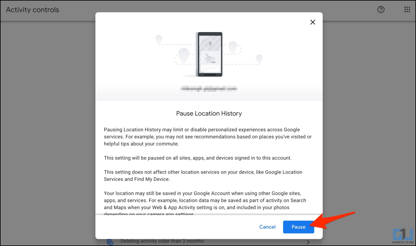 Disable Google Location History