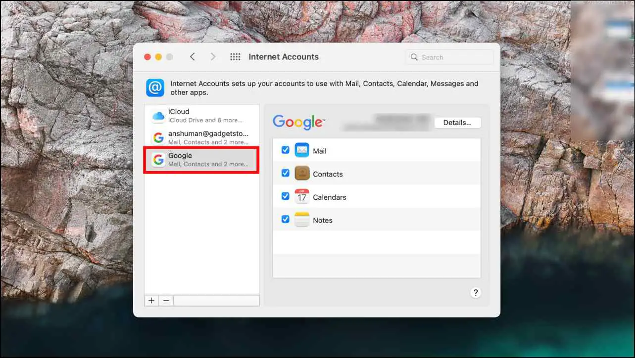 Sync Google Contacts Mac