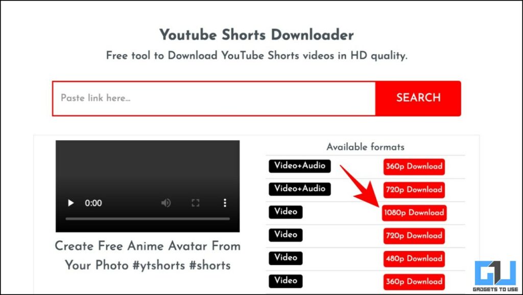 YouTube shorts uploaded resolution