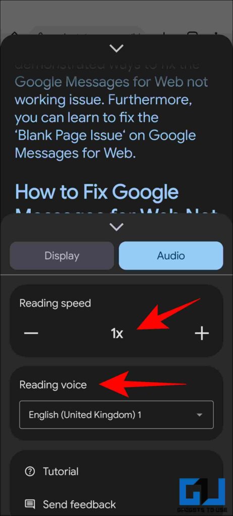 google reading mode app