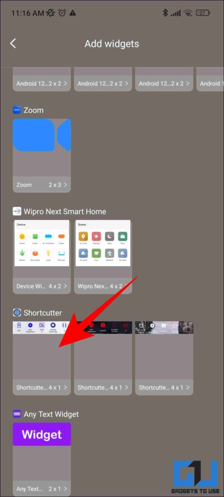 custom shortcut on android