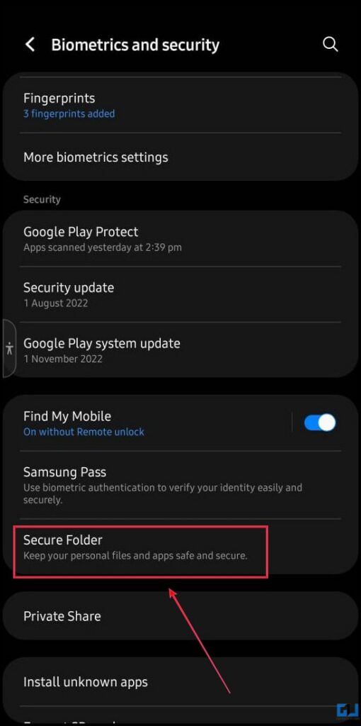 Samsung Secure Folder