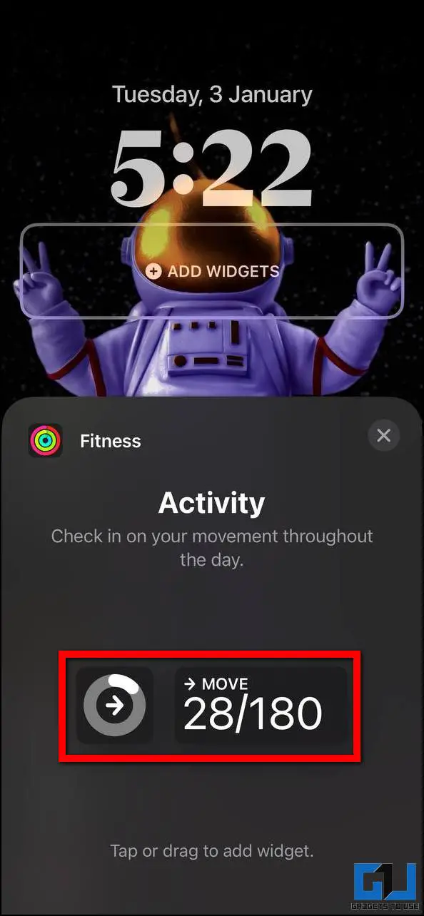 Apple Activity rings on iPhone