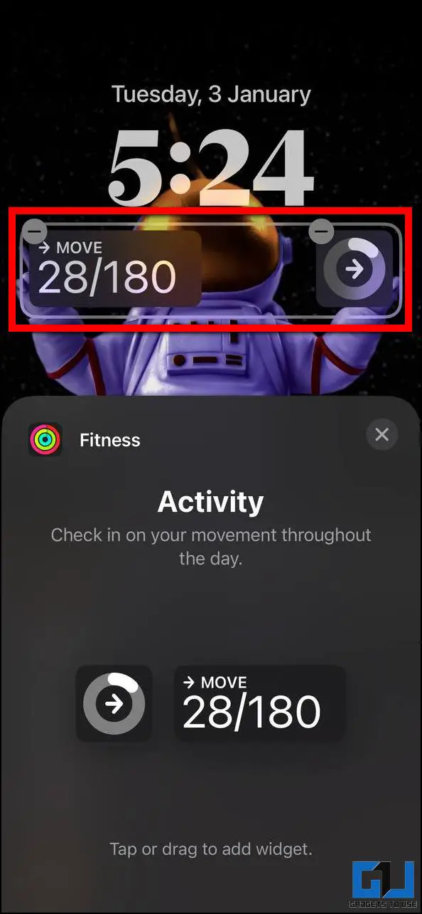 Apple Activity rings on iPhone