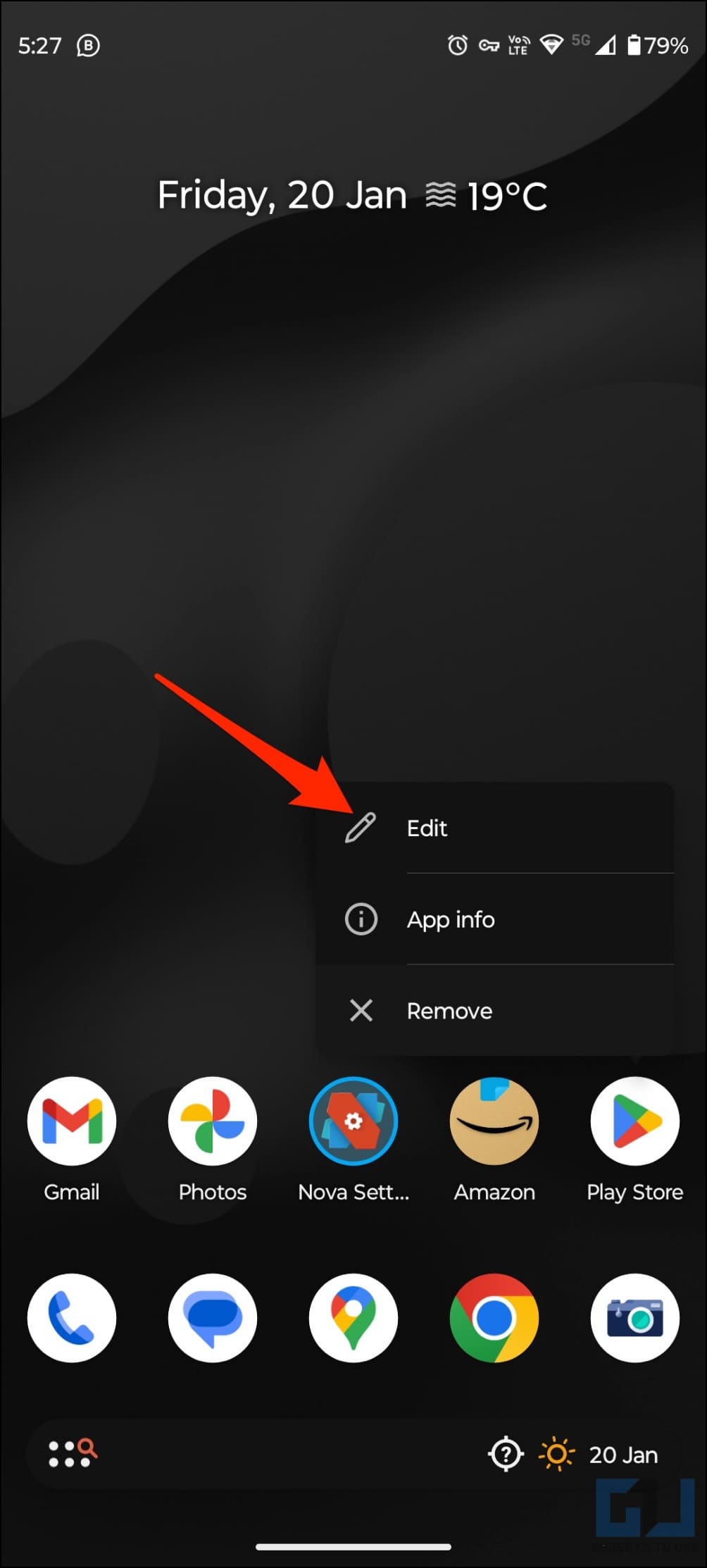 Edit App Icon Text on Nova Launcher