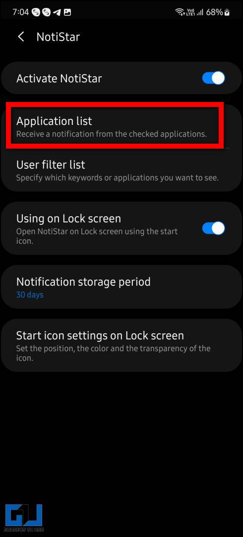 Samsung Good lock see notifications