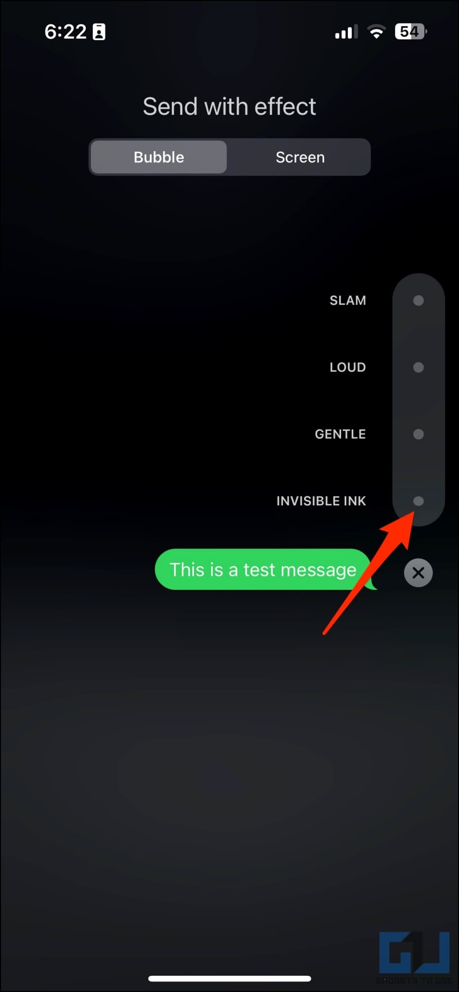 Invisible Ink Messages iPhone