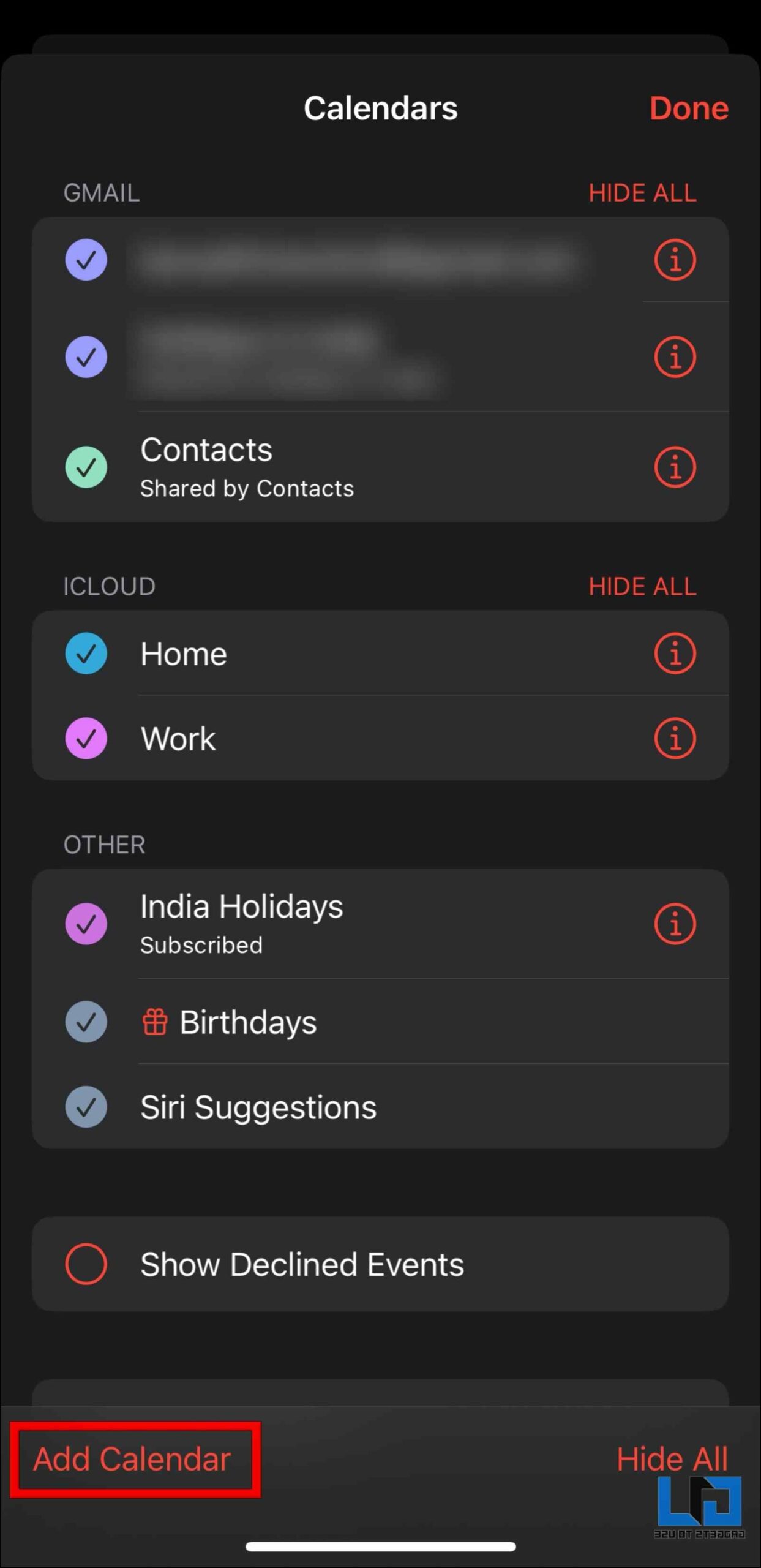 Sync Google Calendar on iPhone
