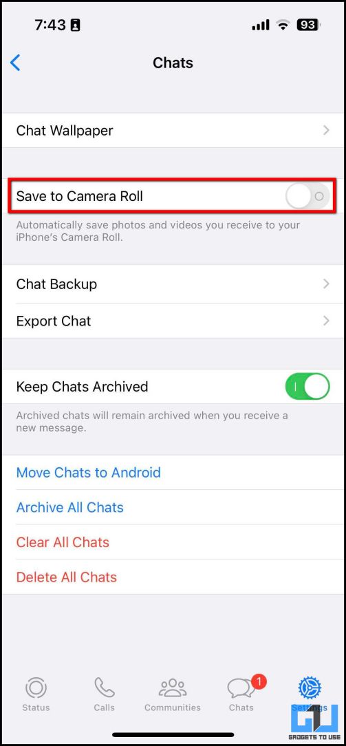 Move WhatsApp photos from Files to Photos on iPhone