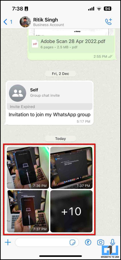 Move WhatsApp photos from Files to Photos on iPhone