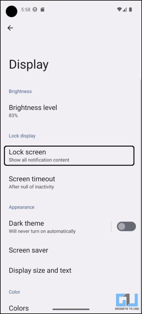 custom message on lock screen
