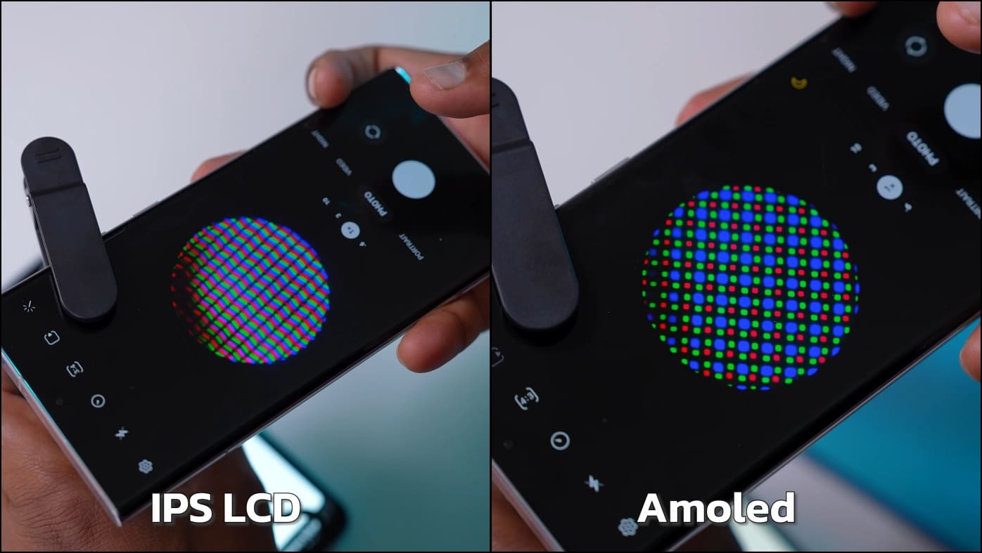 IPS LCD vs AMOLED Pixel Arrangement